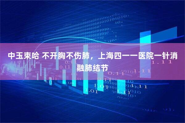 中玉束哈 不开胸不伤肺，上海四一一医院一针消融肺结节