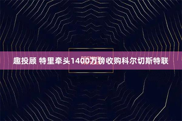趣投顾 特里牵头1400万镑收购科尔切斯特联